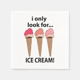 Eiscreme, auf die ich nur eis-Creme-Party suche Serviette