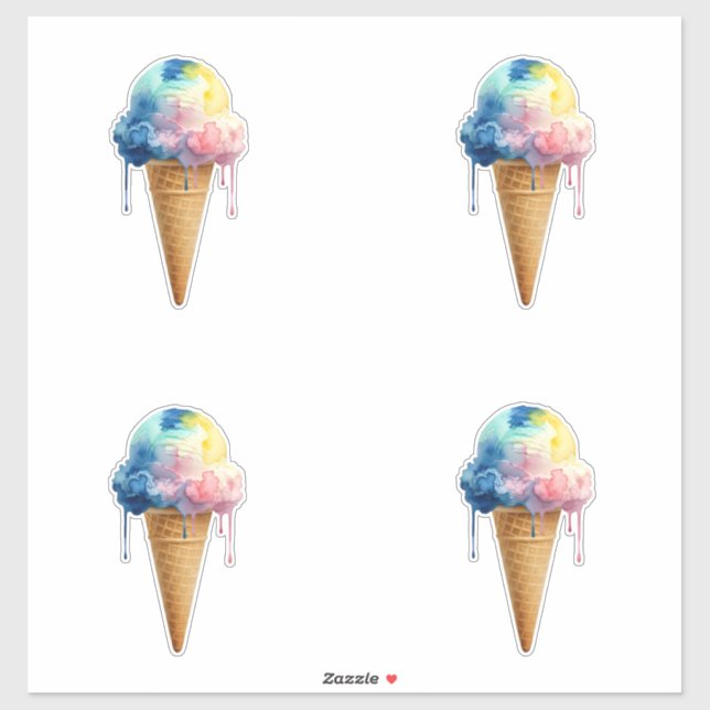 Eiscreme Aufkleber (Blatt)