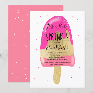 Eiscreme aus Gold Glitzer Sprinkbrause Einladung