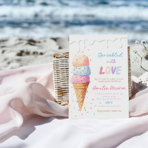 Eiscreme-Baby-Shower-Party 'Mit Liebe bestreut'