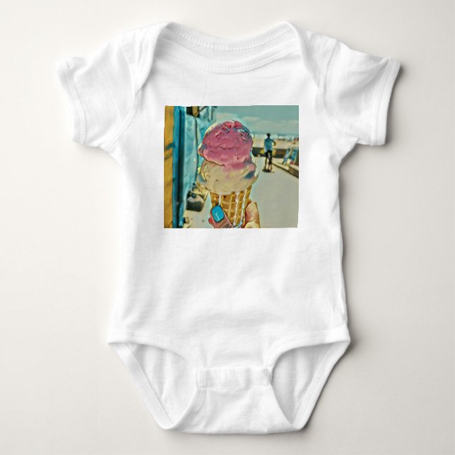 Eiscreme Baby Strampler (Vorderseite)