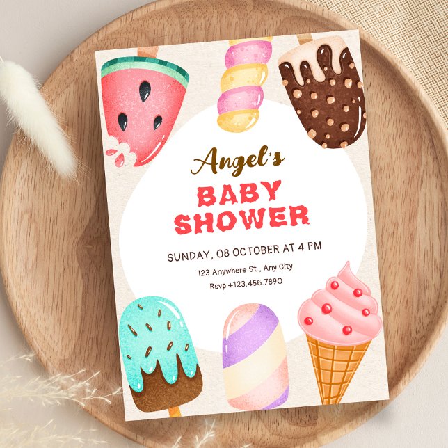Eiscreme-Babyshower Einladung (Von Creator hochgeladen)