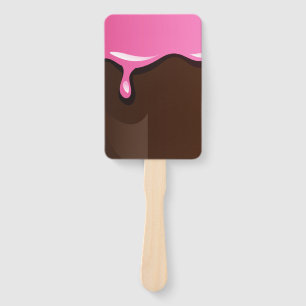 Eiscreme-Bar mit Erdbeere Fächer