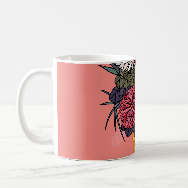 Eiscreme Bouquet: Vintage Blüte. Kaffeetasse (Links)