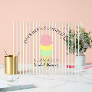 Eiscreme Brautparty - Abgeschöpft Acrylschild