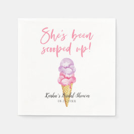 Eiscreme-Brautparty aufgefangen Serviette