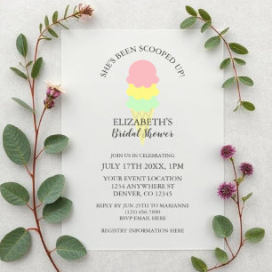 Eiscreme-Brautparty Einladung