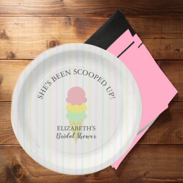 Eiscreme-Brautparty Pappteller (Von Creator hochgeladen)