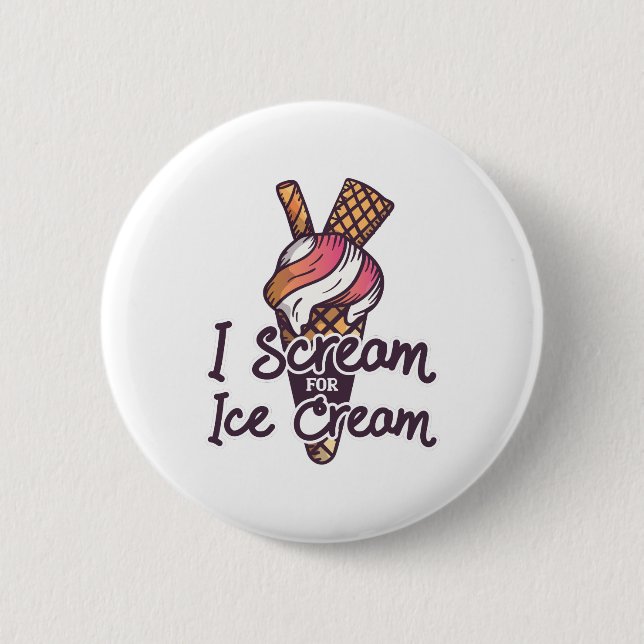 Eiscreme Button (Vorderseite)