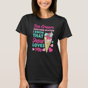 Eiscreme Christlich Jesus Cone Ice Creme Eine weit T-Shirt