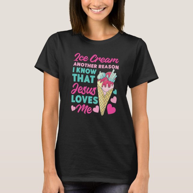 Eiscreme Christlich Jesus Cone Ice Creme Eine weit T-Shirt (Vorderseite)