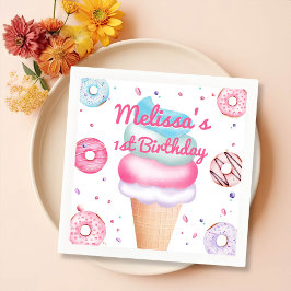 Eiscreme Cone Geburtstagsparty Napkins Serviette