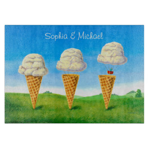 Eiscreme Cone - Heißluftballon Whimsischer Art Schneidebrett
