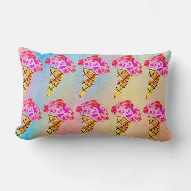 Eiscreme Cone Lumbar Kissen (Vorderseite)