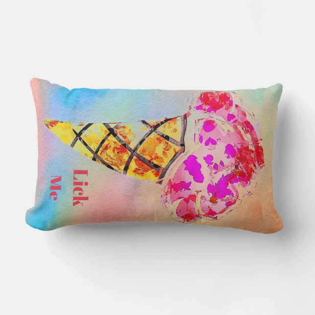 Eiscreme Cone Lumbar Kissen (Vorderseite)