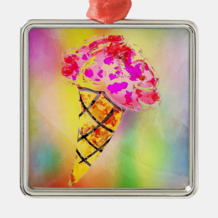 Eiscreme Cone Metal Ornament Aus Metall