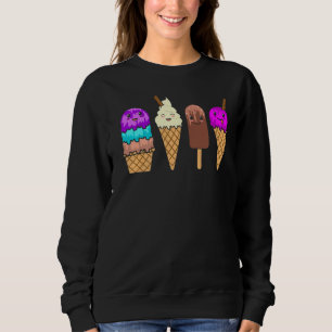 Eiscreme Cone Summer Boys Girls Grafik Sweatshirt
