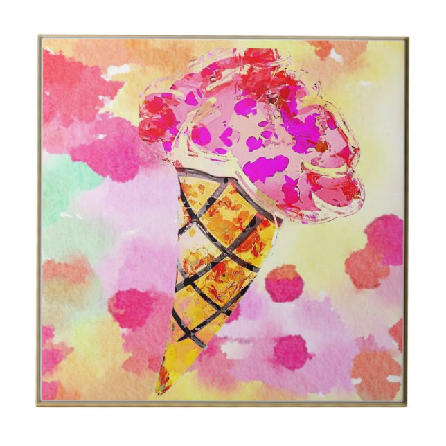 Eiscreme Cone Tile Fliese (Vorderseite)