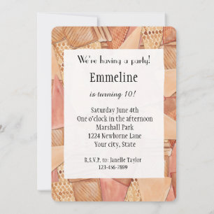 Eiscreme Cones Birthday Einladung