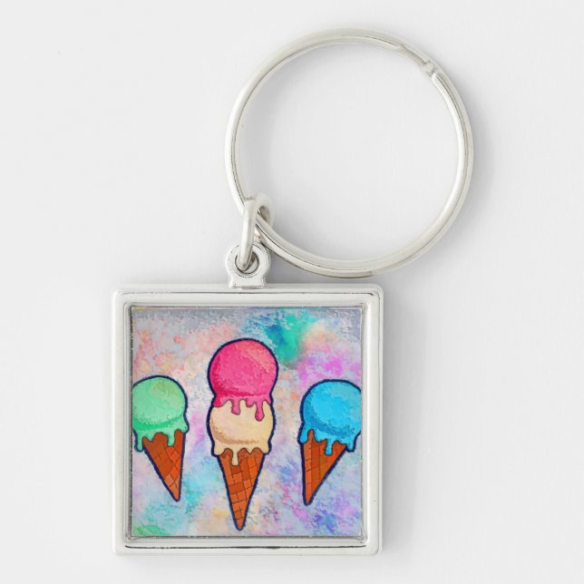 Eiscreme Cones Schlüsselanhänger (Vorne)