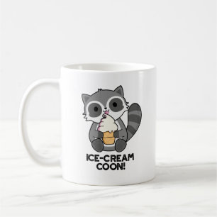 Eiscreme Coon Funny Animal Racoon Pub Kaffeetasse