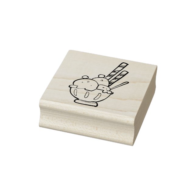 Eiscreme Cup Art Briefmarke Gummi Gummistempel (Stempel)