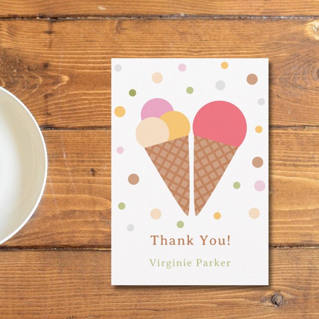Eiscreme Dankeschön-Karte Dankeskarte (Ice Cream Thank You Card)