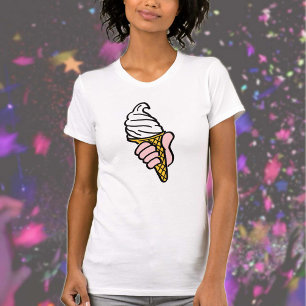 Eiscreme-Design mit Eiscreme oder Cornet T-Shirt