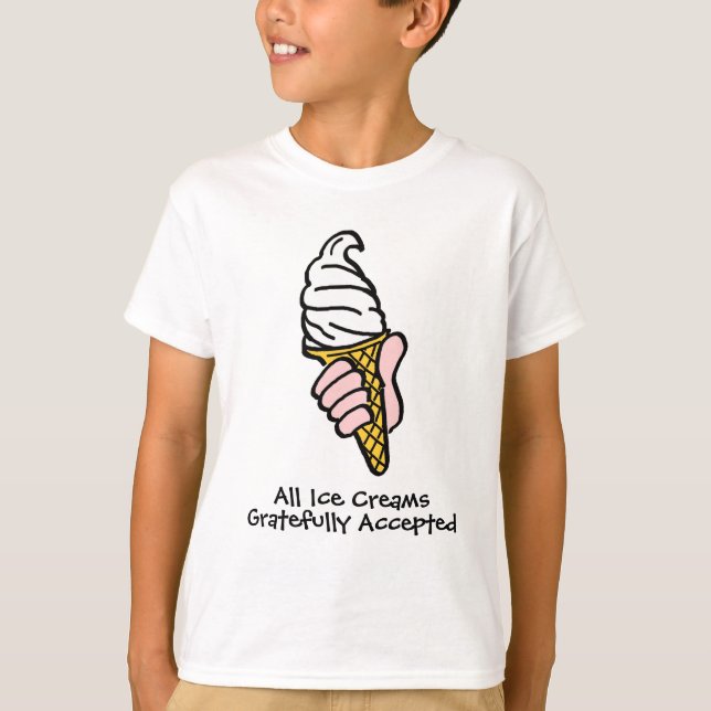 Eiscreme-Design mit Eiscreme oder Cornet T-Shirt (Vorderseite)