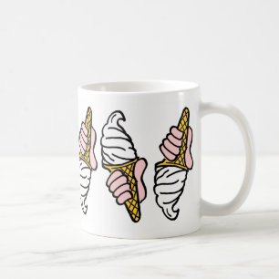 Eiscreme-Design mit Eiscremefarben Kaffeetasse