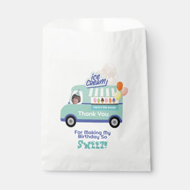 Eiscreme, die du zum Geburtstag schreit Geschenktütchen (Vorderseite)