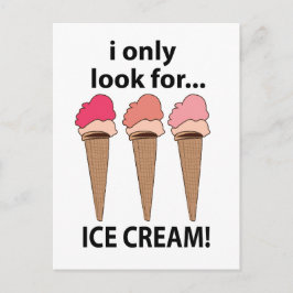 Eiscreme, die ich nur nach Eis suche Postkarte