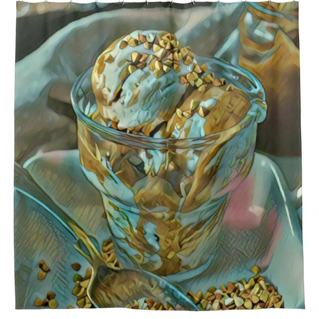 Eiscreme Duschvorhang (Vorderseite)
