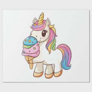 Eiscreme-Einhorn-Wonne (1) Geschenkpapier