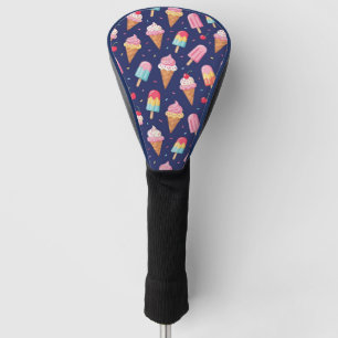 Eiscreme, Eis am Stiel und Kirschen Muster Golf Headcover