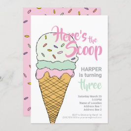 Eiscreme-Event-Feier Editable Ice Creme Soc Einladung