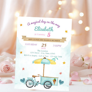 Eiscreme Fahrrad, Kegel, Geburtstag Einladung
