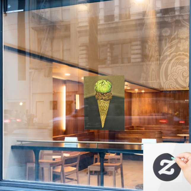 Eiscreme Fensteraufkleber (Café-Fenster)