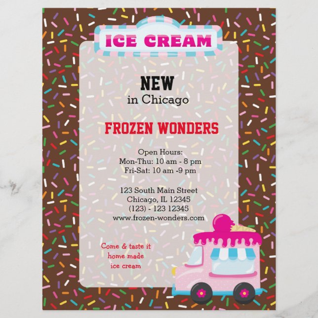 Eiscreme Flyer (Vorne)