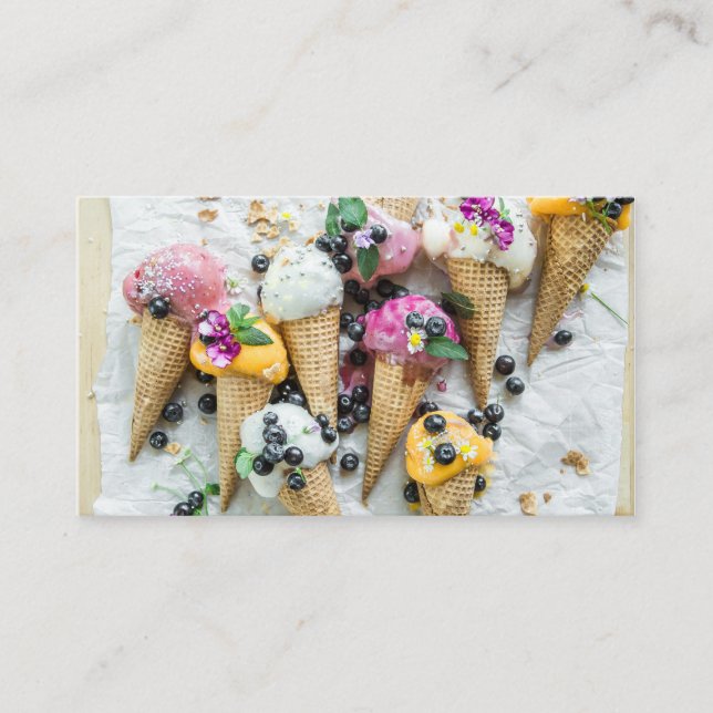 Eiscreme-Fotografie-Visitenkarte Visitenkarte (Vorderseite)