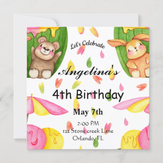 Eiscreme-Freunde zum Geburtstag Einladung