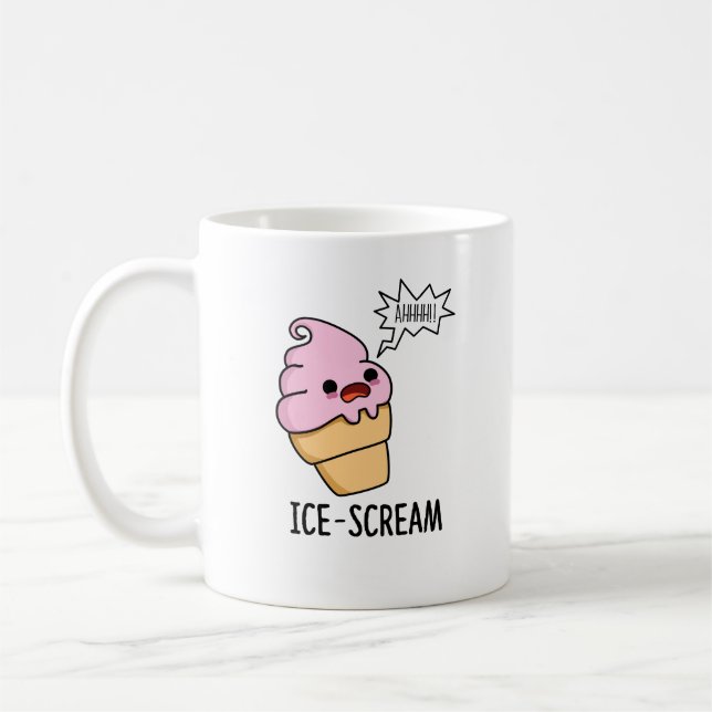 Eiscreme Funny Ice Cone Pun Kaffeetasse (Links)