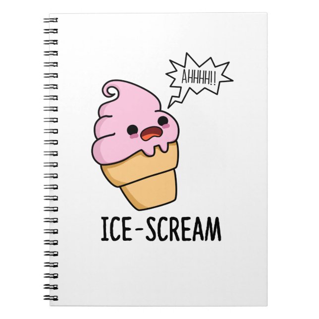 Eiscreme Funny Ice Cone Pun Notizblock (Vorderseite)