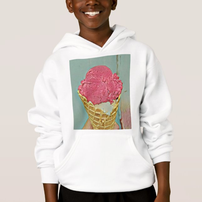 Eiscreme Geburtstagsgeschenk Hoodie (Vorderseite)
