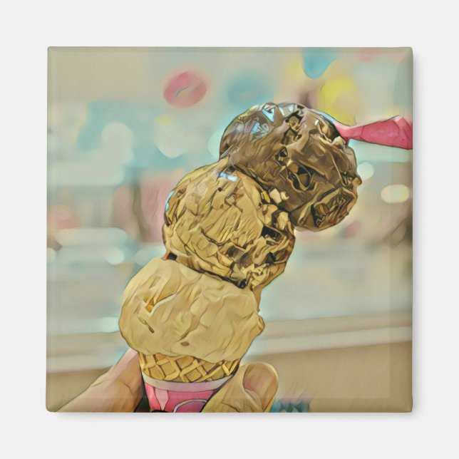 Eiscreme Geburtstagsgeschenk Magnet (Vorne)