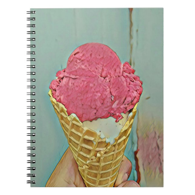 Eiscreme Geburtstagsgeschenk Notizblock (Vorderseite)