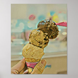 Eiscreme Geburtstagsgeschenk Poster