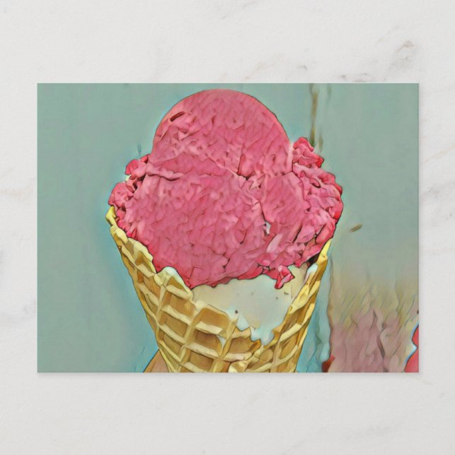 Eiscreme Geburtstagsgeschenk Postkarte (Vorderseite)