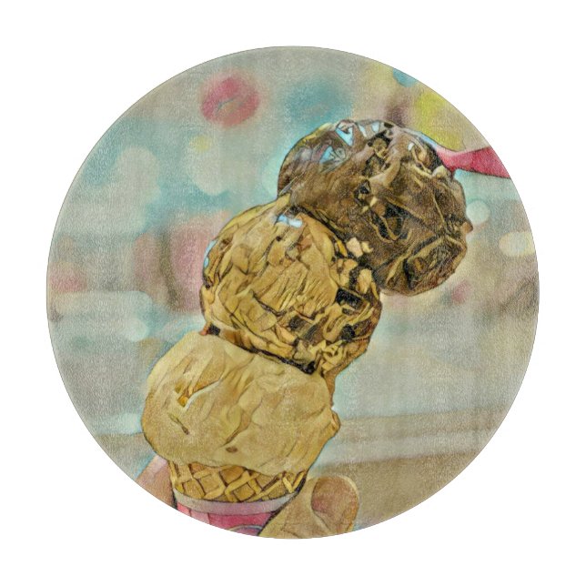 Eiscreme Geburtstagsgeschenk Schneidebrett (Vorderseite)