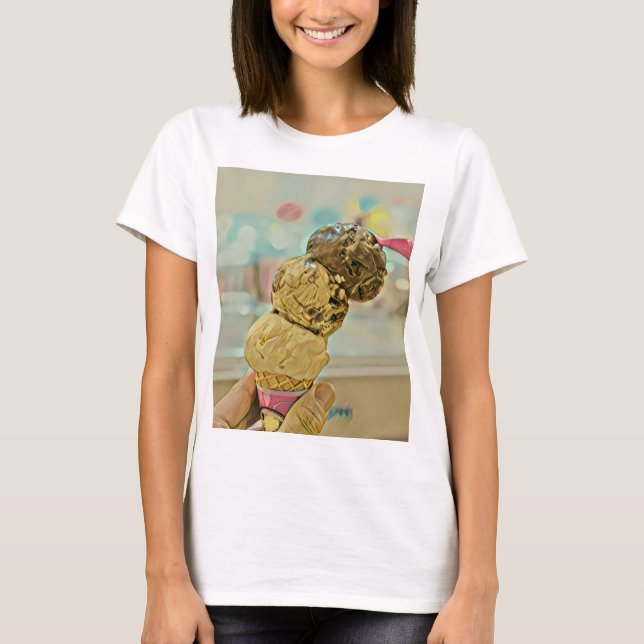 Eiscreme Geburtstagsgeschenk T-Shirt (Vorderseite)